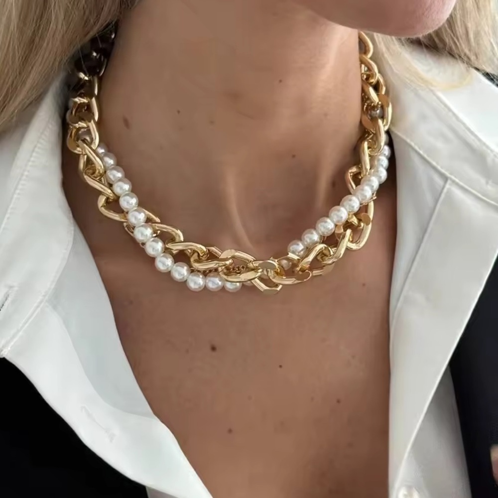 Parisian Pearl Golf Chain Necklace